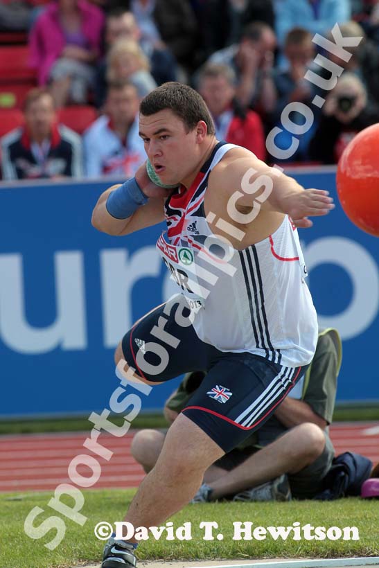 Zane Duquemin (GB)in the shot put at the European Athletics Team Championships.